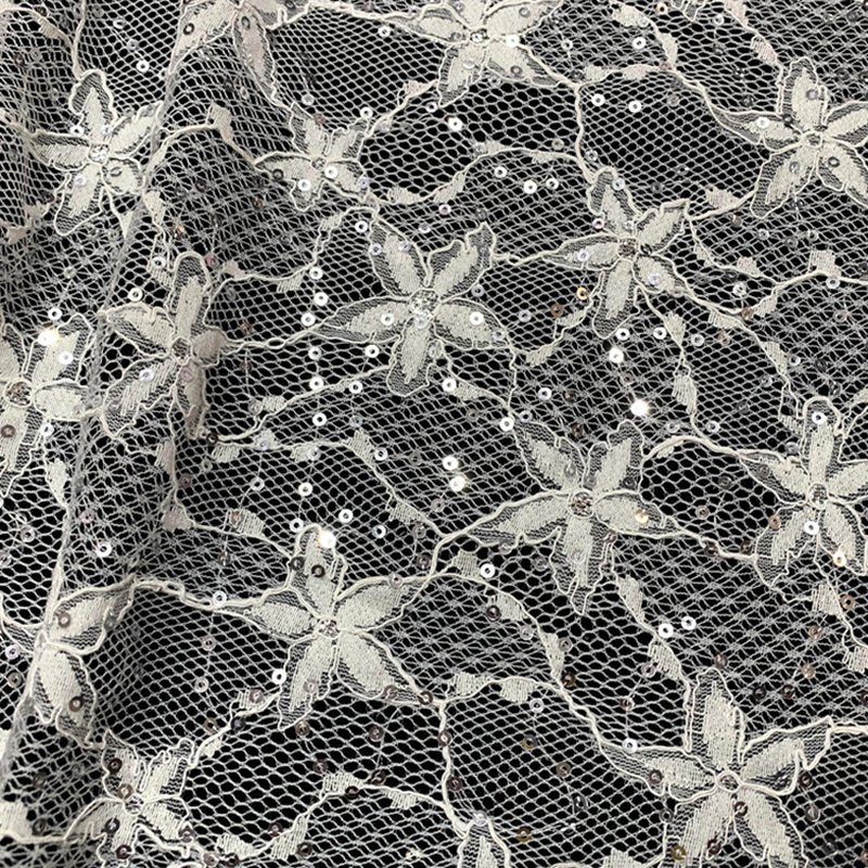 Lace Fabric Sequin Kids Polyester for Women's Wear Wholesale Supplier 4